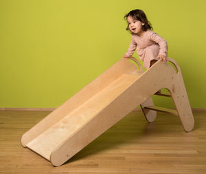 Natural wooden slide