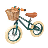 FIRST GO! Balance bike in dark green 