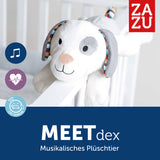 Dex the dog - cuddly toy with heartbeat simulation 