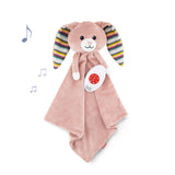 Becky the bunny in pink - cuddly blanket with sound module 