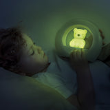 Night light and lamp BILLY the bear in green 