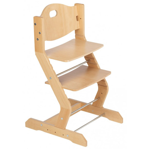 Wooden high chair in natural beech from Tissi